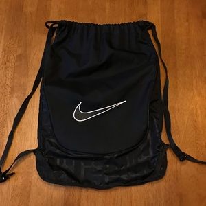 Black Nike Drawstring Athletic Bag